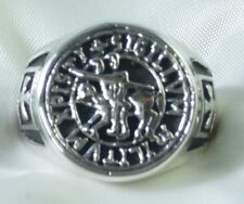 ANELLO SIGILLO TEMPLARI CROCE ARGENTO 925 ST. SILVER TEMPLAR KNIGHT RING BIG