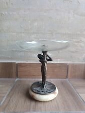 Antica Alzata Art Deco Bronzo Marmo