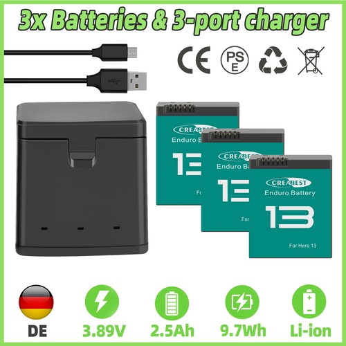 Batteria 5ah per gopro - 2.5ah,