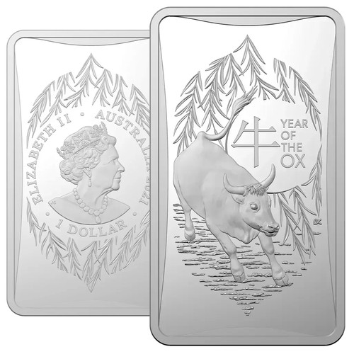 Moneta argento anno del bue - argento,