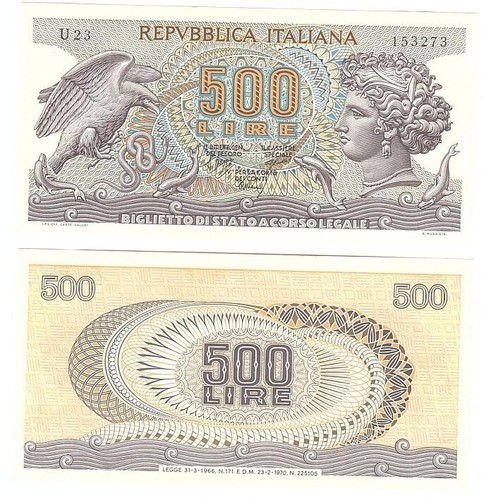 Italy 500 lire 1970 - italy,