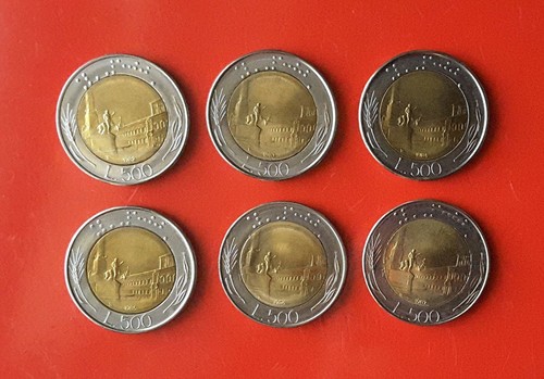 Lotto monete fdc 500 - lotto, 6