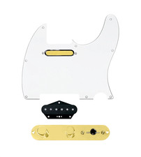920D Custom Gold Foil Loaded Pickguard for Tele With White Pickguard and T3W-...