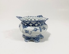 Zuccheriera grande Royal Copenhagen blu scanalata pizzo pieno 1113