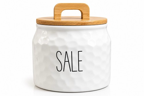 Barattolo sale ceramica 13x14 - barattolo,