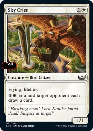 Foil sky crier quasi - crier,