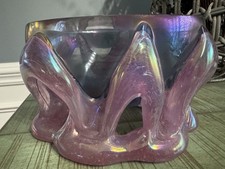 Vaso in vetro artistico viola