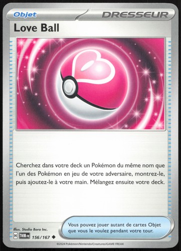 Carte pokémon love - pokémon, ball
