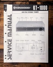 Kenwood KT-1000 Tuner Manuale di servizio *Originale*