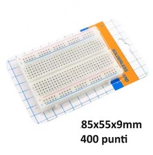 2 Pz. Piastra sperimentale BREADBOARD basetta 400 CONTATTI punti fori ARDUINO