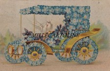 Augurali - auto fatta di fiorellini e colombe bianche 1909