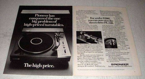Pubblicità giradischi pioneer - giradischi,