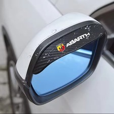 Abarth 2PCS Specchio Ala Antipioggia Sopracciglia Decorazione Auto Styling Accessori UK