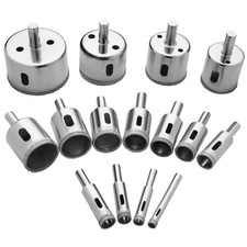 15 Frese a Tazza Diamantate Professionale 8-50Mm per Vetro/Piastrelle/Ceramica..