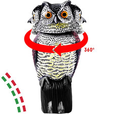 Gufo Scaccia Piccioni Dissuasore Repellente Per Uccelli Spaventapasseri Giardino