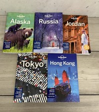 Lot Of 5 Lonely Planet Travel Guides, Jordon, Russia, Alaska, Hong Kong, Tokyo