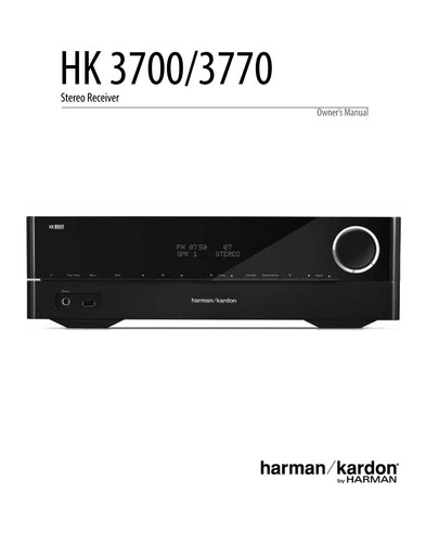 Harman kardon hk3700 hk3770 - kardon,