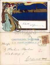 LIBERTY ART NOUVEAU-AUTORE ALBERTO MARTINI-CONVEGNO NOTTURNO-C90-137