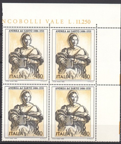 Repubblica italiana 1986 arte - repubblica, "arte
