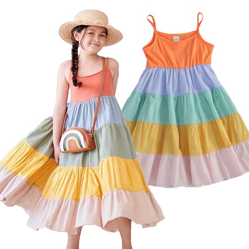 Vestito bambina arcobaleno