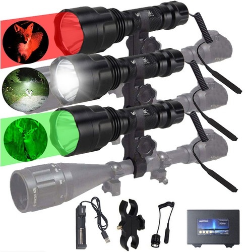 Torcia led bianco rosso verde - torcia,