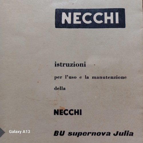 Libretto istruzioni necchi - istruzioni,