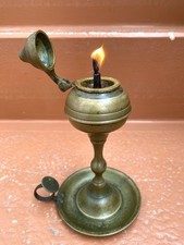 Lumino Antico 1800 Ad Olio/ Petrolio  Bronzo/ottone? Funzionante