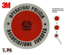 Adesivo Per Paletta Rosso A.E.O.P. Associazione Europea Operatori di Polizia 