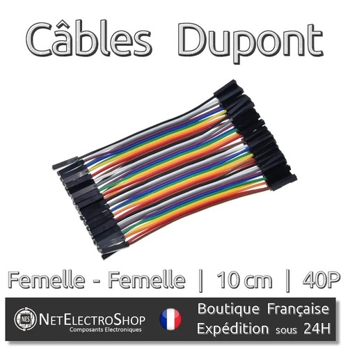 40x cables dupont 10cm - cables,