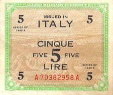 Italia 5 Lire Serie del 1943