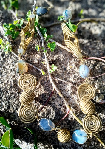 Collana lunga oro vegetale - oro,