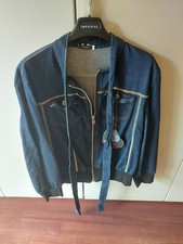 Giubbotto di jeans blu denim