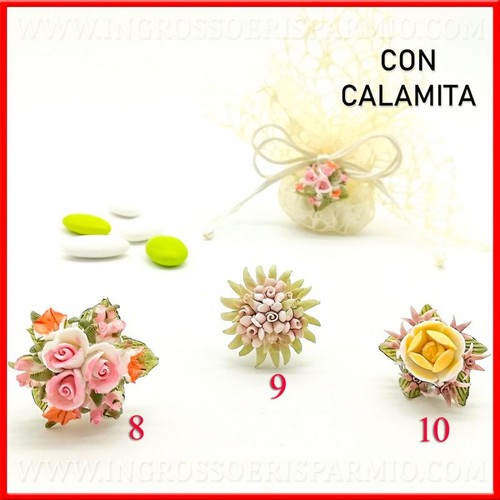 Magneti fiori capodimonte - magneti,