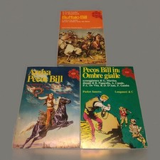 Buffalo Bill Libro + Pecos Bill Due Fumetti Longanesi Pocket 1977 Far west 