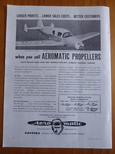 1946 pub aeromatic propeller - 8/1946,