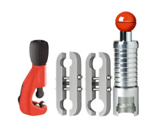 KIT CARTELLATRICE TUBI INOX FLESSIBILI 1/2" 3/4" 1" 1"1/4 DIME TAGLIATUBI
