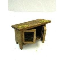 Gabbia in Legno Cm 3x7x6h Conigliera Pollaio Fattoria - Scenografi per Presepe