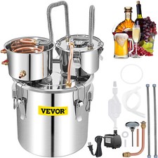 VEVOR Alambicco Distillazione Alcol Grappa 50L con Fusto Doppio in Acciaio Inox