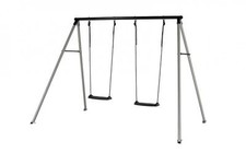 NUOVA ALTALENA IN ACCIAIO CON SEGGIOLINO GIOCO GIARDINO- 2 POSTI ESTRENO -ITA