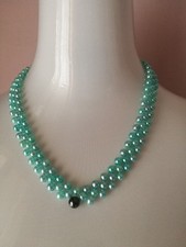 collana perle bigiotteria azzurra