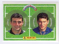 figurina CALCIO BIGLIE 97 PANINI NEW numero 84 PERUZZI - PESARESI