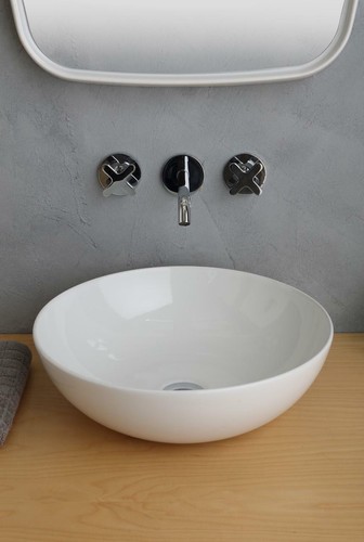 Lavabo appoggio tondo bordo - lavabo, da