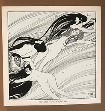 Gustav Klimt, Aver Sacrum - Sangue di Pesce, 1898, stampa serigrafica