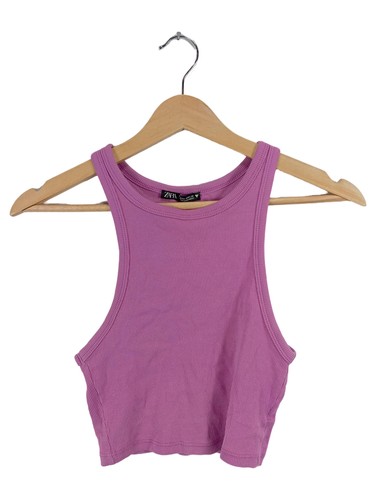 Zara top donna rosa costine - zara,