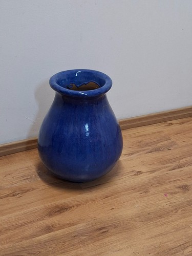 Vaso blu terracotta - vaso,