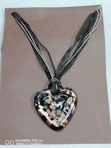 Collana collier pendente vetro - collana,