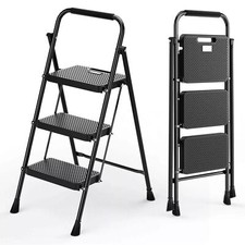 SCALA SGABELLO IN ACCIAIO NERA