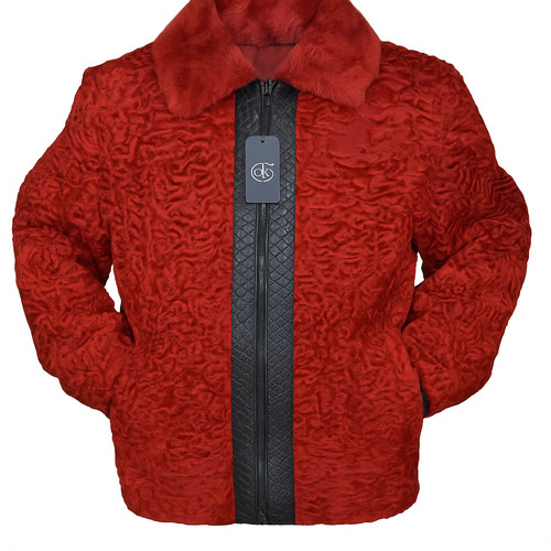 Giacca uomo rossa vera