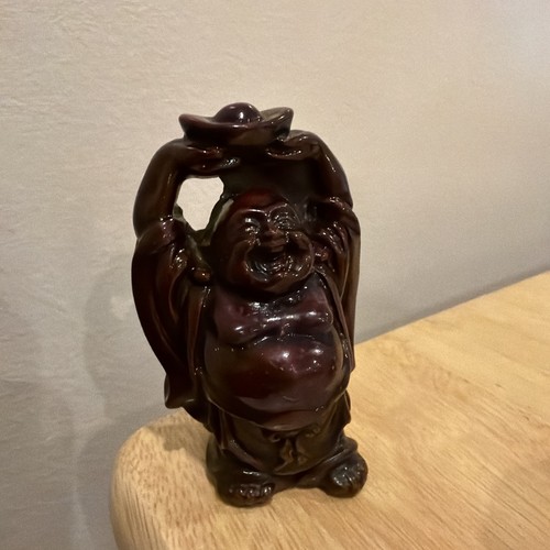 Laughing buddha red resin - buddha,