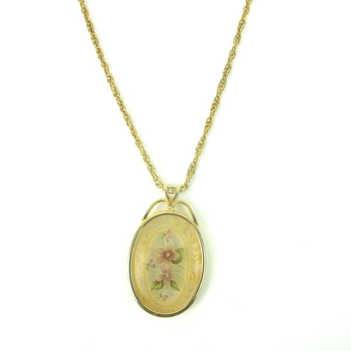 Collana vintage fiori - fiori, viola